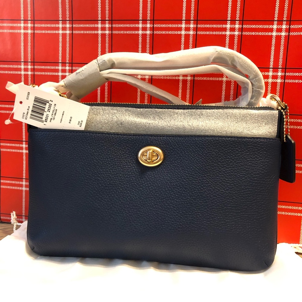 Coach Pebble Leather Polly Crossbody Bag